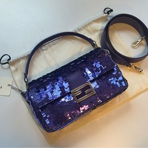 NWT Fendi Baguette - purple sequin limited edition from sex and the city